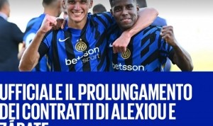 开云-国米官方：和20岁中卫亚历克西乌、18岁中场萨拉特续约两年