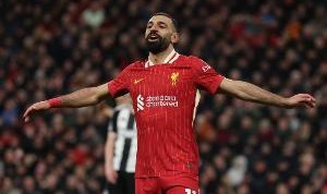 开云体育官网-267球！萨拉赫单一球队参与进球英超第三多，距离首位鲁尼仅差9球